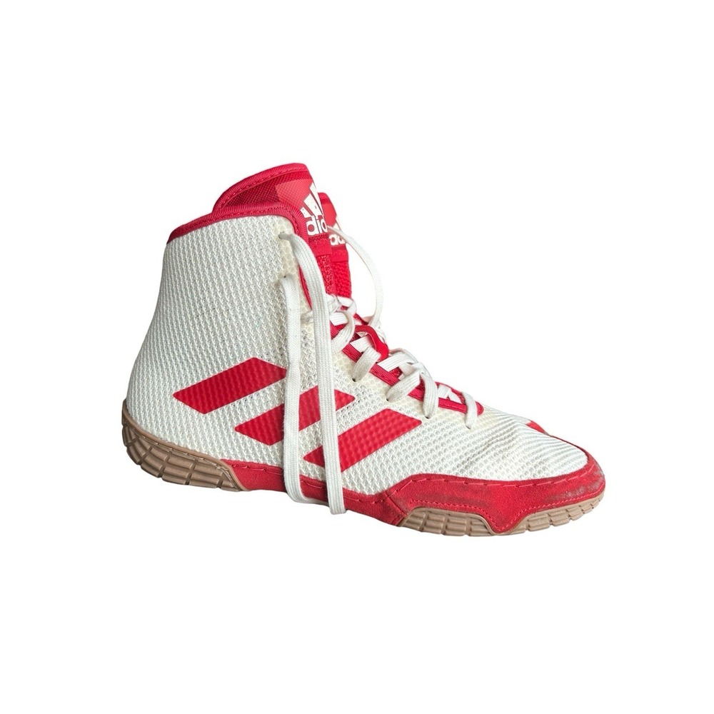 Adidas Youth Wrestling Shoes Size 5.5 Red White High Top Barely Used